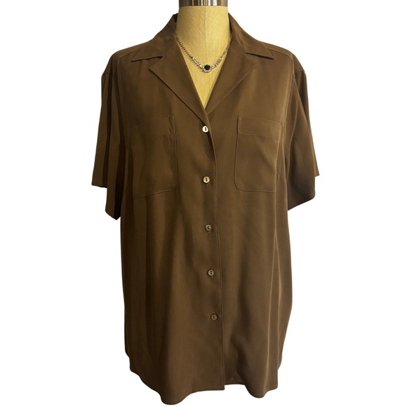 Women’s Brown Short Sleeve Shirt.wt3117 - Picture 1 of 10